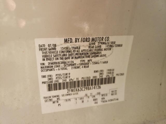Photo 10 from auction – 2009 FORD FLEX LIMIT with VIN 2FMEK63C29BA14126