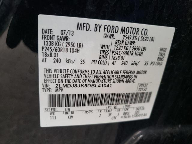 Photo 10 from auction – 2013 LINCOLN MKX with VIN 2LMDJ8JK5DBL41041