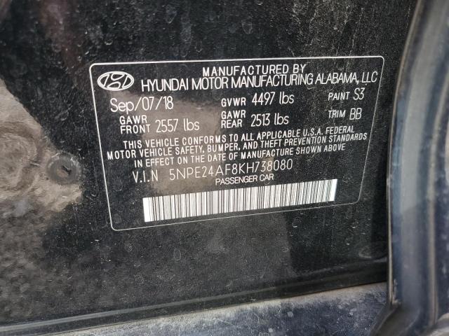 Photo 10 from auction – 2019 HYUNDAI SONATA SE with VIN 5NPE24AF8KH738080
