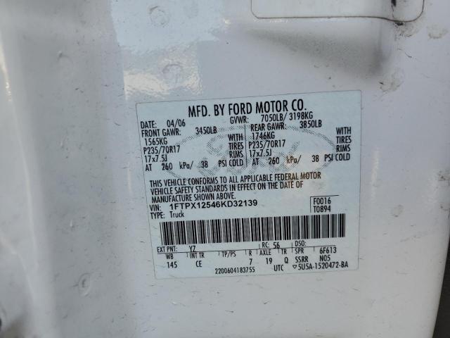 Photo 10 from auction – 2006 FORD F150 with VIN 1FTPX12546KD32139