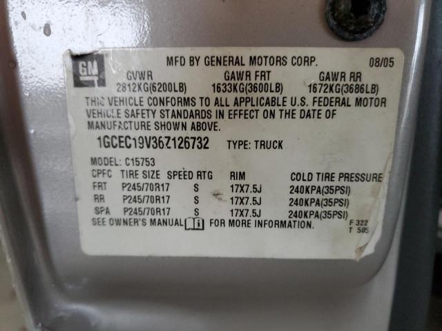 Photo 10 from auction – 2006 CHEVROLET SILVERADO with VIN 1GCEC19V36Z126732
