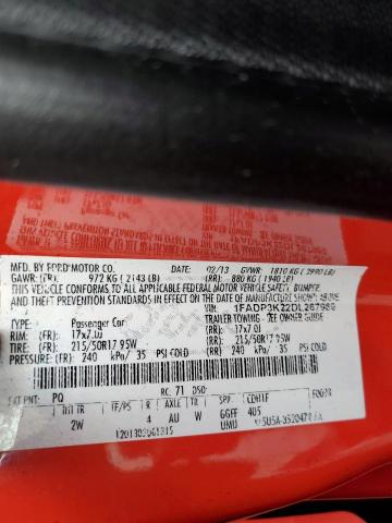 Photo 10 from auction – 2013 FORD FOCUS SE with VIN 1FADP3K22DL267969