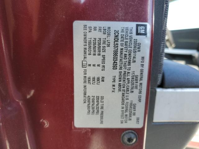 Photo 10 from auction – 2008 CHEVROLET EQUINOX SP with VIN 2CNDL537886034393