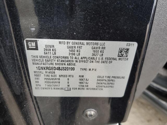 Photo 10 from auction – 2011 CHEVROLET TRAVERSE L with VIN 1GNKRGED4BJ320199