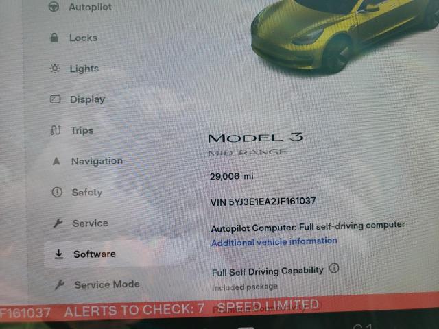 Photo 8 from auction – 2018 TESLA MODEL 3 with VIN 5YJ3E1EA2JF161037