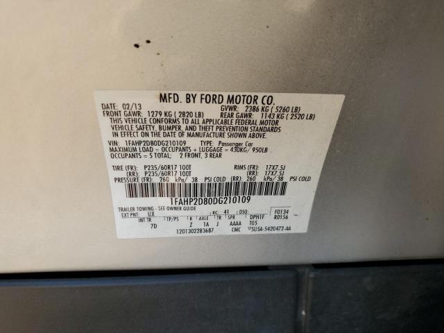 Photo 10 from auction – 2013 FORD TAURUS SE with VIN 1FAHP2D80DG210109