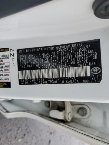 Photo 10 from auction – 2007 TOYOTA COROLLA MA with VIN 2T1KR32E97C683471