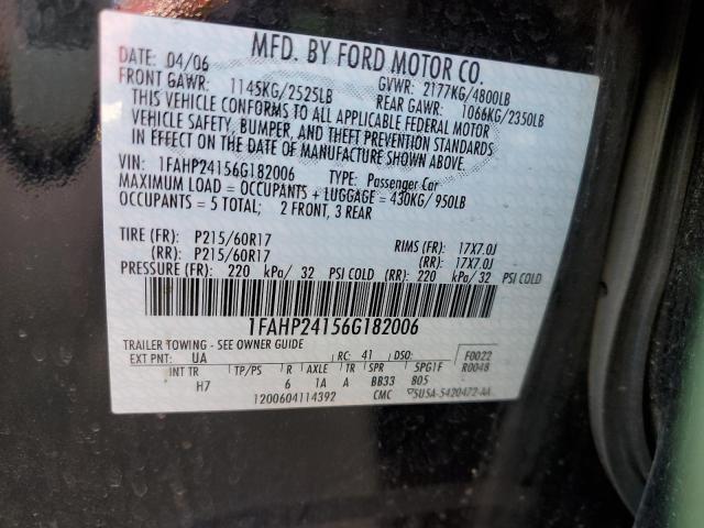 Photo 10 from auction – 2006 FORD FIVE HUNDR with VIN 1FAHP24156G182006