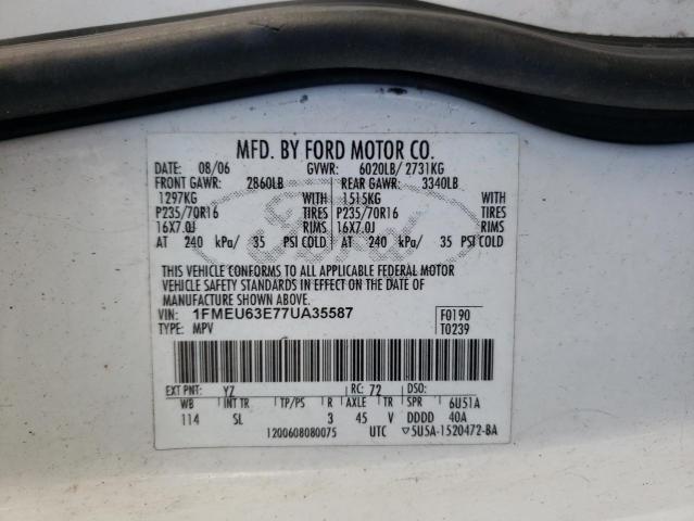 Photo 10 from auction – 2007 FORD EXPLORER X with VIN 1FMEU63E77UA35587