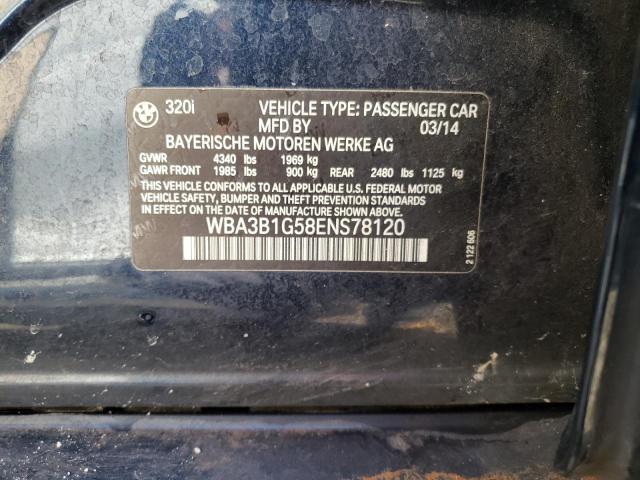 Photo 10 from auction – 2014 BMW 320 I with VIN WBA3B1G58ENS78120