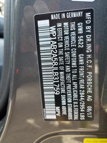 Photo 10 from auction – 2018 PORSCHE MACAN S with VIN WP1AB2A58JLB31759
