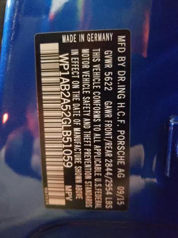 Photo 10 from auction – 2016 PORSCHE MACAN S with VIN WP1AB2A52GLB51059