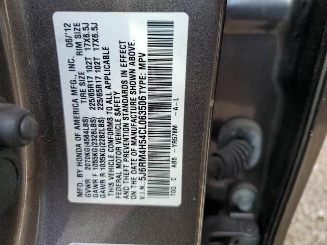 Photo 10 from auction – 2012 HONDA CR-V EX with VIN 5J6RM4H54CL063506