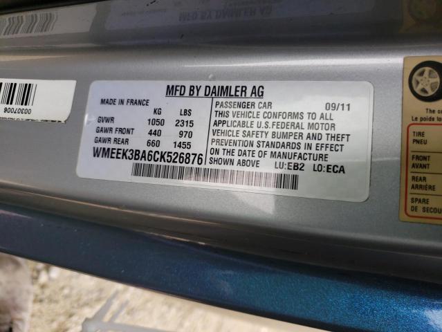 Photo 10 from auction – 2012 SMART FORTWO PAS with VIN WMEEK3BA6CK526876