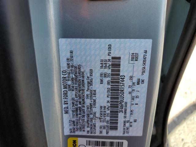 Photo 10 from auction – 2013 FORD FUSION SE with VIN 3FA6P0LU5DR157443