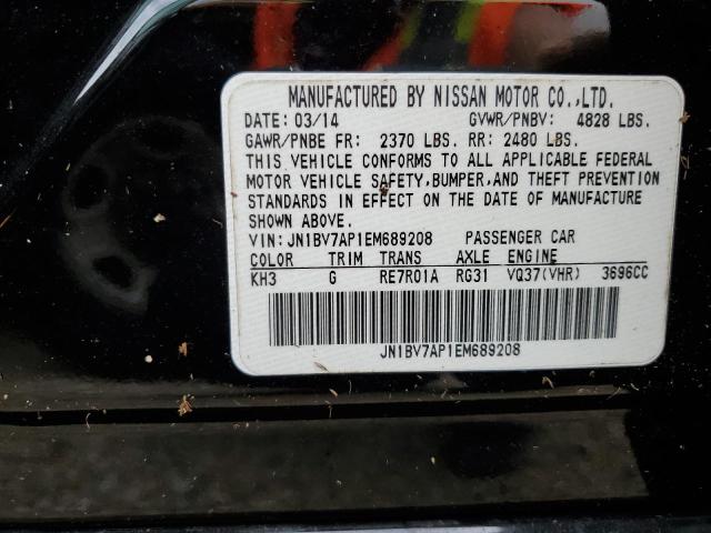 Photo 10 from auction – 2014 INFINITI Q50 BASE with VIN JN1BV7AP1EM689208