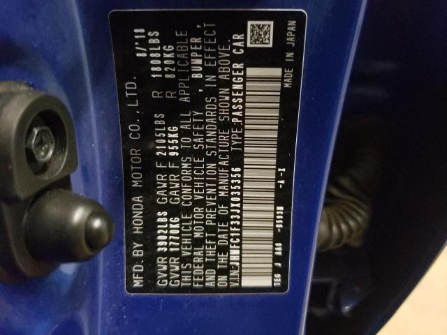 Photo 10 from auction – 2018 HONDA CIVIC EX with VIN JHMFC1F33JX035356