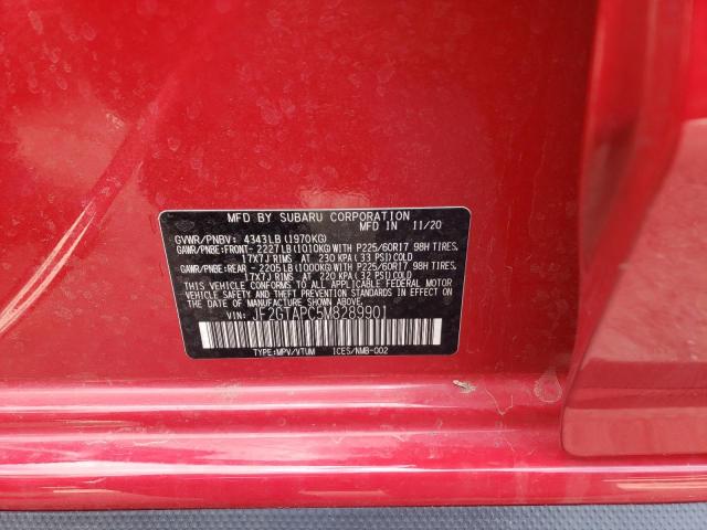 Photo 10 from auction – 2021 SUBARU CROSSTREK with VIN JF2GTAPC5M8289901