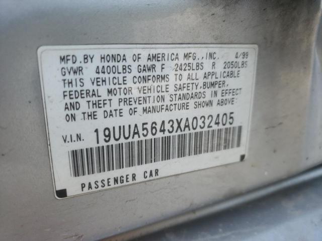 Photo 10 from auction – 1999 ACURA 3.2TL with VIN 19UUA5643XA032405