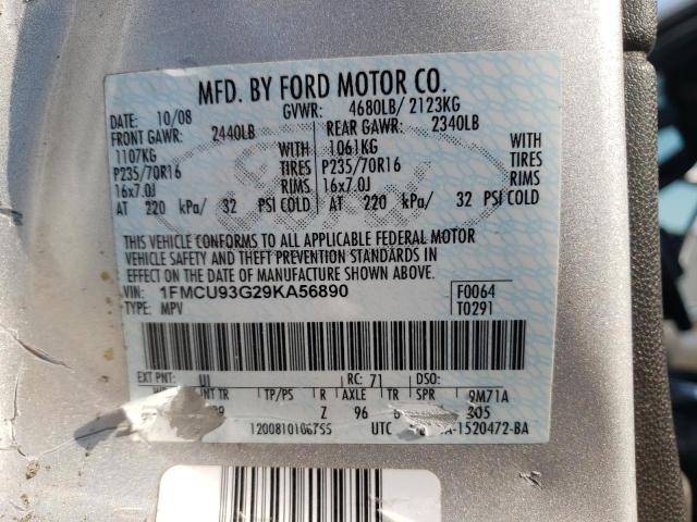 Photo 10 from auction – 2009 FORD ESCAPE XLT with VIN 1FMCU93G29KA56890