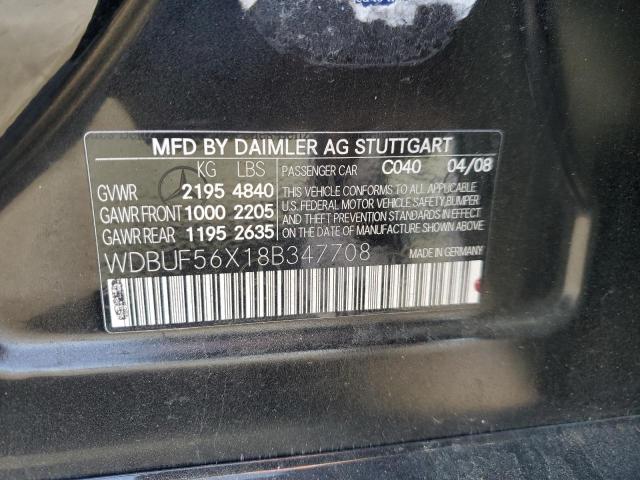 Photo 10 from auction – 2008 MERCEDES-BENZ E 350 with VIN WDBUF56X18B347708
