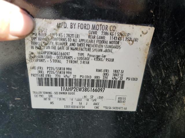 Photo 10 from auction – 2011 FORD TAURUS SEL with VIN 1FAHP2EW3BG166097