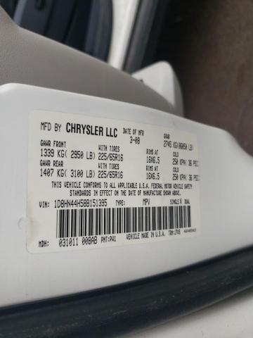 Photo 10 from auction – 2008 DODGE GRAND CARA with VIN 1D8HN44H58B151395