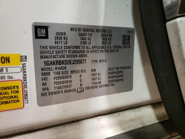 Photo 10 from auction – 2014 BUICK ENCLAVE with VIN 5GAKRBKD0EJ295677