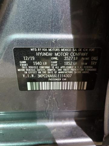 Photo 10 from auction – 2020 HYUNDAI ACCENT SE with VIN 3KPC24A66LE114307