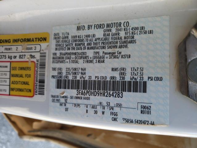 Photo 10 from auction – 2017 FORD FUSION SE with VIN 3FA6P0HD9HR264283