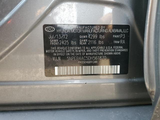 Photo 10 from auction – 2013 HYUNDAI SONATA GLS with VIN 5NPEB4AC5DH561870