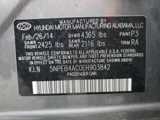 Photo 10 from auction – 2014 HYUNDAI SONATA GLS with VIN 5NPEB4AC0EH903842