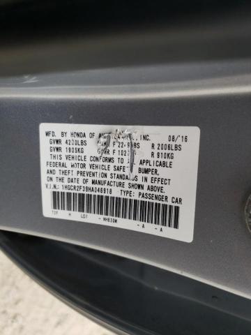 Photo 10 from auction – 2017 HONDA ACCORD LX with VIN 1HGCR2F39HA046918
