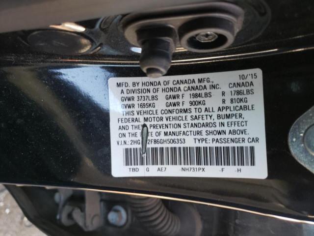 Photo 10 from auction – 2016 HONDA CIVIC EX with VIN 2HGFC2F86GH506353