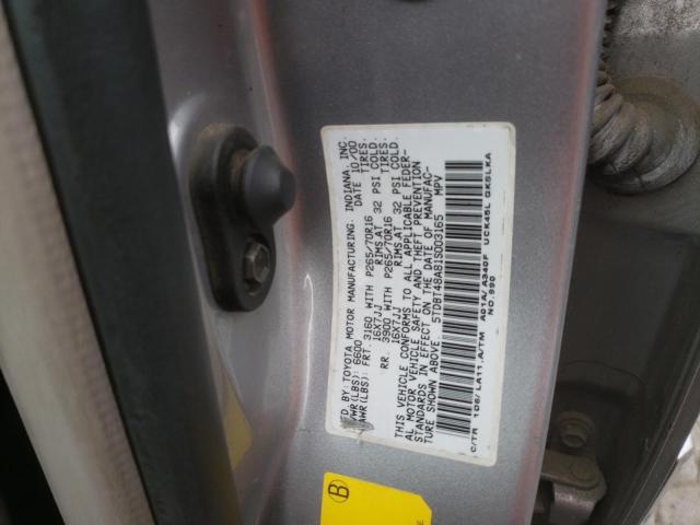 Photo 10 from auction – 2001 TOYOTA SEQUOIA LI with VIN 5TDBT48A81S003165