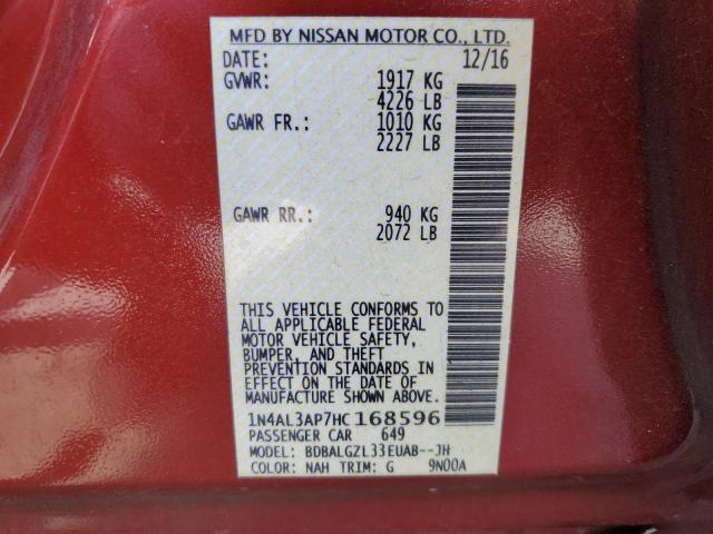 Photo 10 from auction – 2017 NISSAN ALTIMA 2.5 with VIN 1N4AL3AP7HC168596