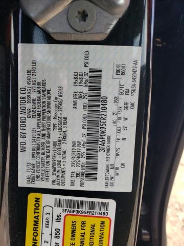 Photo 10 from auction – 2014 FORD FUSION TIT with VIN 3FA6P0K95ER210480