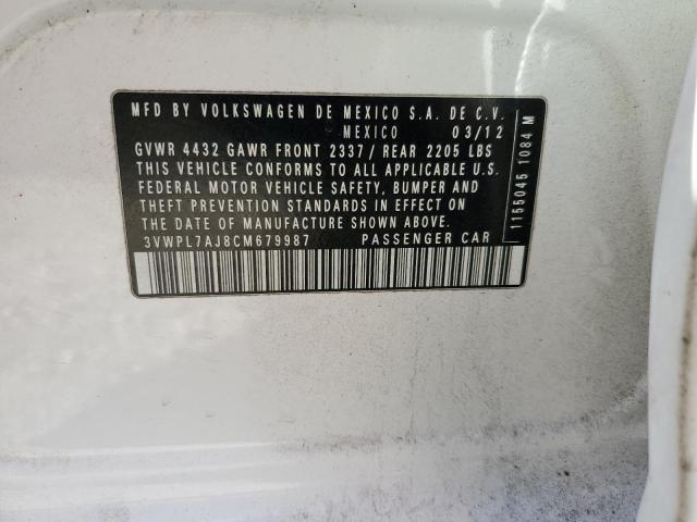 Photo 10 from auction – 2012 VOLKSWAGEN JETTA TDI with VIN 3VWPL7AJ8CM679987