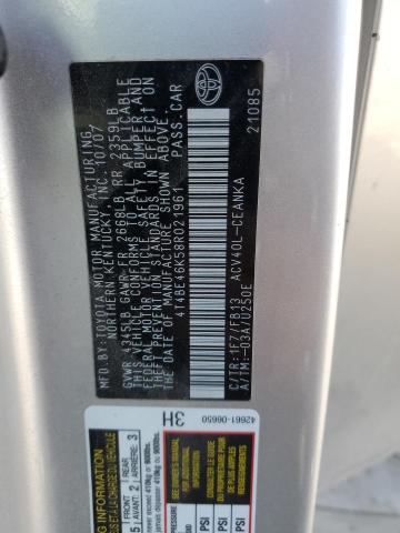 Photo 10 from auction – 2008 TOYOTA CAMRY CE with VIN 4T4BE46K58R021961