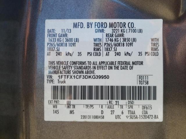 Photo 10 from auction – 2013 FORD F150 SUPER with VIN 1FTFX1CF3DKG39950