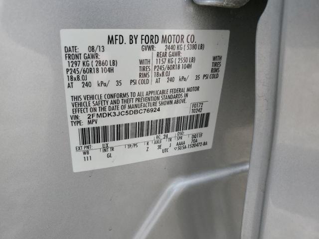 Photo 10 from auction – 2013 FORD EDGE SEL with VIN 2FMDK3JC5DBC76924