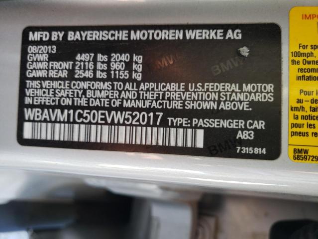 Photo 10 from auction – 2014 BMW X1 SDRIVE2 with VIN WBAVM1C50EVW52017