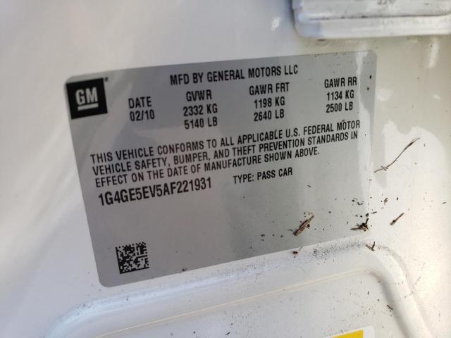 Photo 10 from auction – 2010 BUICK LACROSSE C with VIN 1G4GE5EV5AF221931