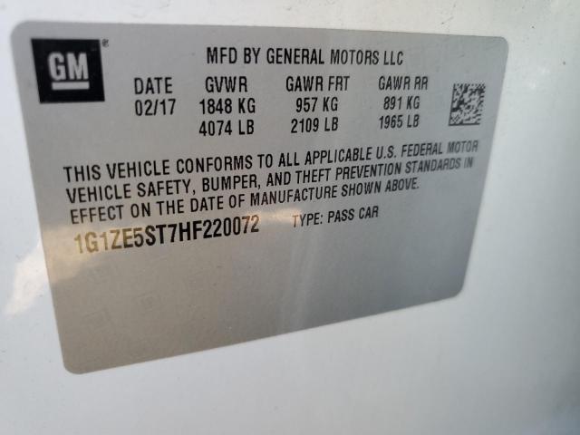 Photo 10 from auction – 2017 CHEVROLET MALIBU LT with VIN 1G1ZE5ST7HF220072