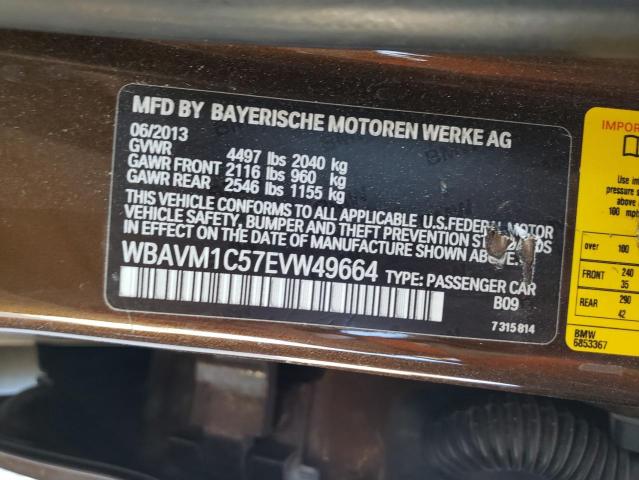 Photo 10 from auction – 2014 BMW X1 SDRIVE2 with VIN WBAVM1C57EVW49664