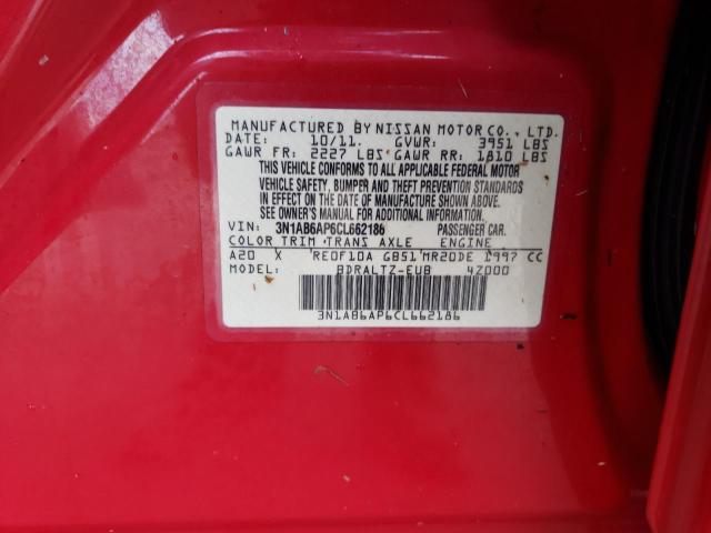 Photo 10 from auction – 2012 NISSAN SENTRA 2.0 with VIN 3N1AB6AP6CL662186