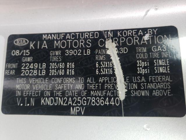 Photo 10 from auction – 2016 KIA SOUL with VIN KNDJN2A25G7836440
