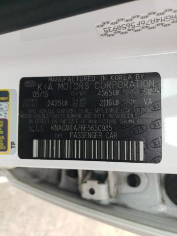 Photo 10 from auction – 2015 KIA OPTIMA LX with VIN KNAGM4A76F5650935