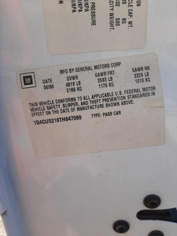 Photo 10 from auction – 1996 BUICK PARK AVENU with VIN 1G4CU5216TH647069