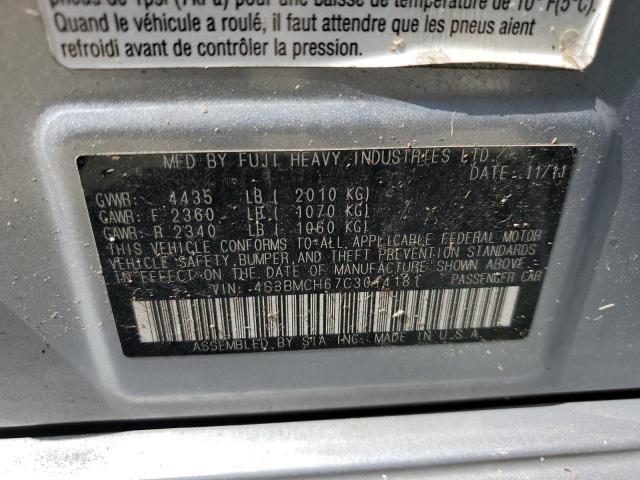 Photo 10 from auction – 2012 SUBARU LEGACY 2.5 with VIN 4S3BMCH67C3014181